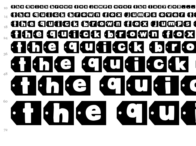 DJB Tagged Again font waterfall
